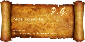Pecz Gizella névjegykártya