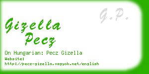 gizella pecz business card